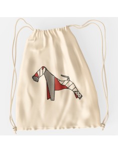 Drawstring Bag Sacca Pop Origami Fox Terrier