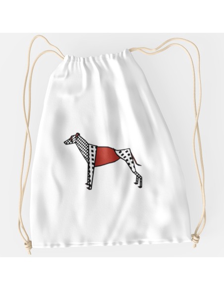 Drawstring Bag Sacca Pop Origami Greyhound