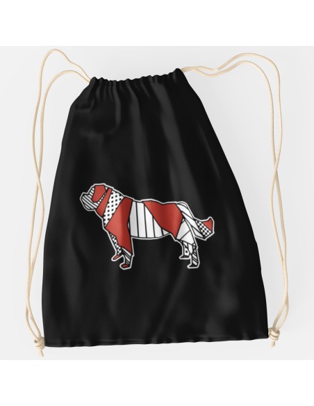 Drawstring Bag Sacca Pop Origami Saint Bernard