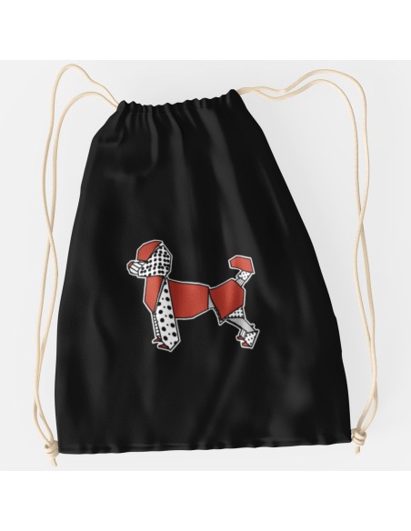 Drawstring Bag Sacca Pop Origami Toy Poodle