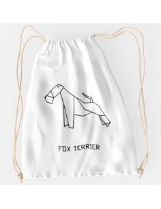 Drawstring Bag Sacca Origami Fox Terrier 2