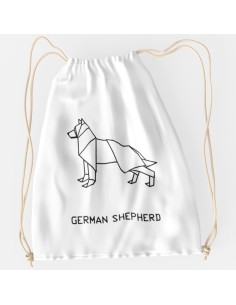 Drawstring Bag Sacca Origami German Shepherd 2