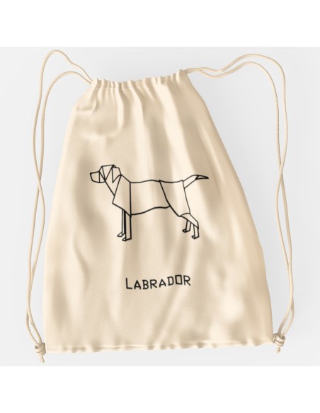 Drawstring Bag Sacca Origami Labrador