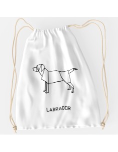 Drawstring Bag Sacca Origami Labrador