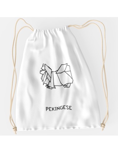 Drawstring Bag Sacca Origami Pekingese