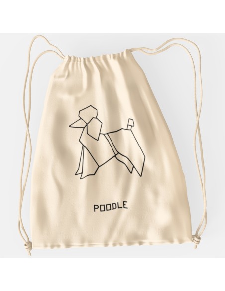 Drawstring Bag Sacca Origami Poodle