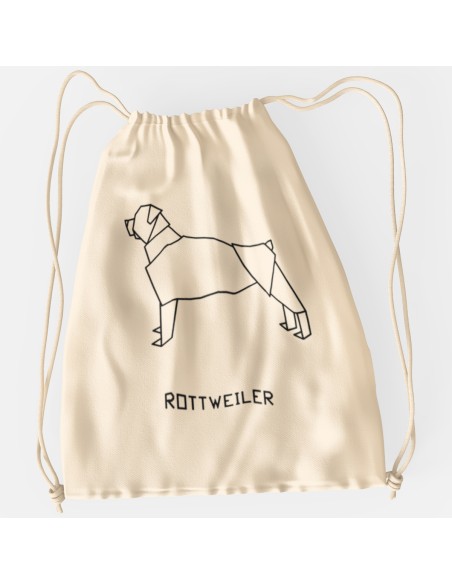 Drawstring Bag Sacca Origami Rottweiler