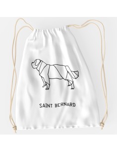 Drawstring Bag Sacca Origami Saint Bernard 2
