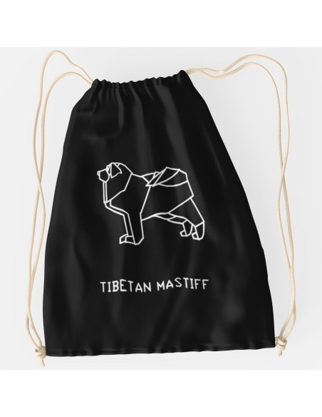 Drawstring Bag Sacca Origami Tibetan Mastiff