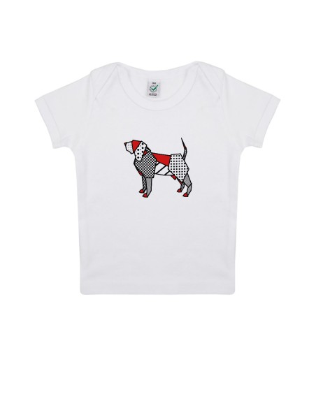 T-shirt Baby Neonati Pop Origami Bloodhound