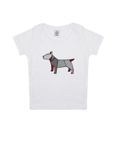 Baby Newborn Pop Origami Bull Terrier T-shirt