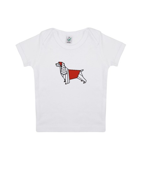 Baby Newborn Pop Origami Cocker Spaniel T-shirt