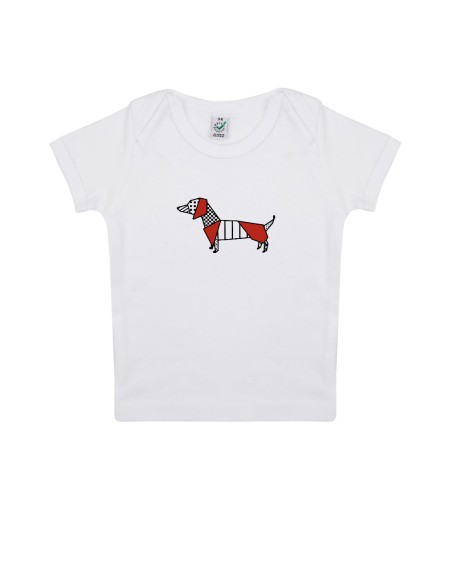 T-shirt Baby Neonati Pop Origami Dachshund