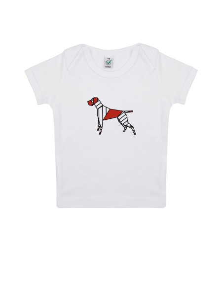 T-shirt Baby Neonati Pop Origami German Drahthaar