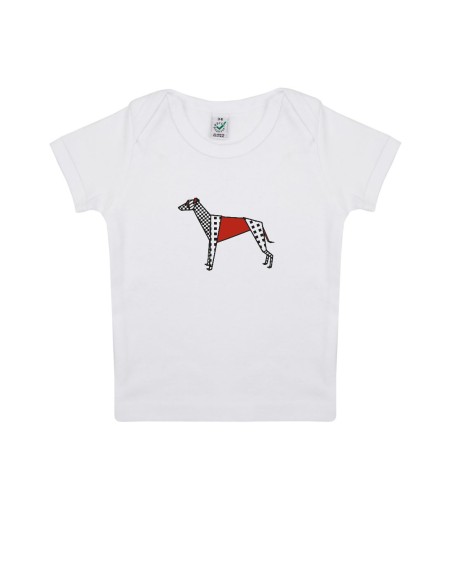 T-shirt Baby Neonati Pop Origami Greyhound