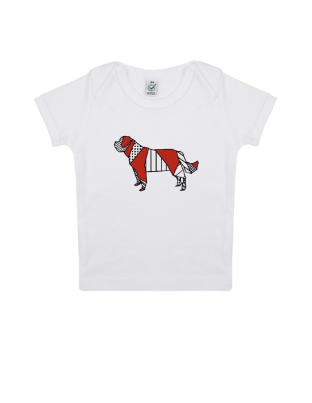 Baby Newborn Pop Origami Saint Bernard T-shirt