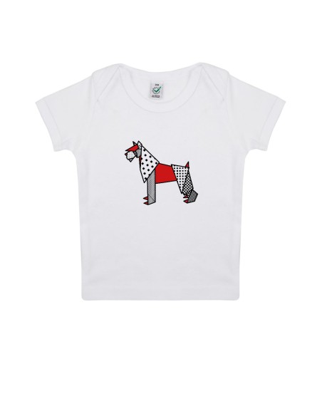 Baby Newborn Pop Origami Schnauzer T-shirt
