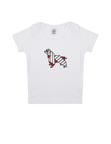 Baby Newborn Pop Origami Springer Spaniel T-shirt