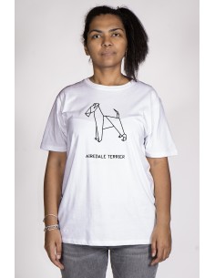 Women's Origami T-shirt Airedale Terrier 2