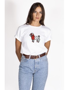 Women's Pop Origami T-shirt Pug 2