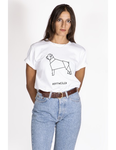 T-shirt Donna Origami Rottweiler