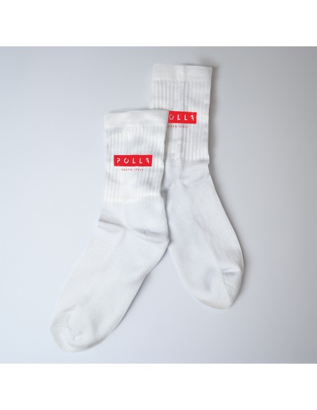 Crew Socks Man Woman Unisex Polla Print Red