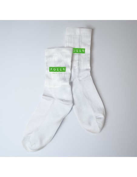 Crew Socks Man Woman Unisex Polla Print Green