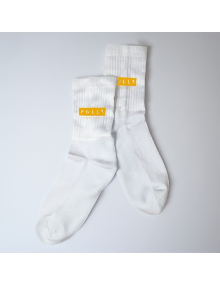 Crew Socks Man Woman Unisex Polla Print Yellow