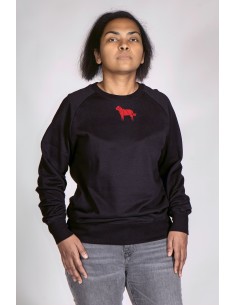 Minigami Saint Bernard Woman Round Neck Sweatshirt