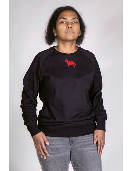 Minigami Saint Bernard Woman Round Neck Sweatshirt