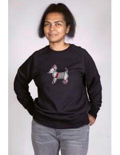Pop Origami Chihuahua Women's Round Neck Sweatshirt