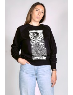 Tarot De Marseille Women's Round Neck Sweatshirt La Lune...