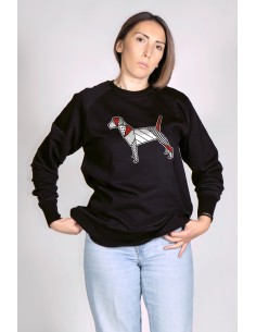 Pop Origami Jack Russell Woman Round Neck Sweatshirt