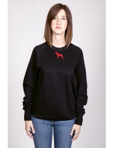 Women's Minigami Boston Terrier Round Neck Sweatshirt