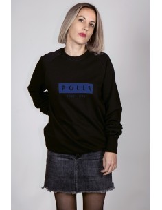 Felpa Girocollo Donna Polla Stampa Blu