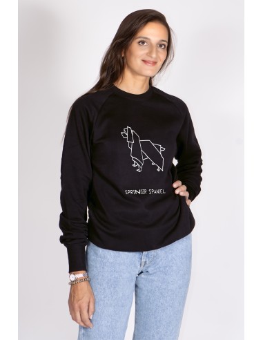 Origami Springer Spaniel Women's Crew Neck...
