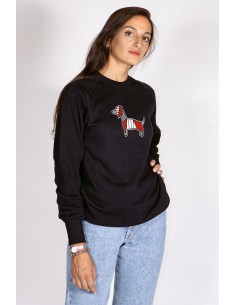 Pop Origami Dachsund Women's Round Neck Sweatshirt