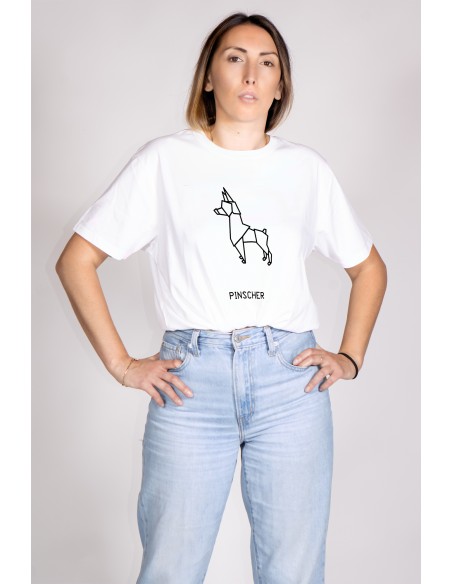 T-shirt Donna Origami Pinscher