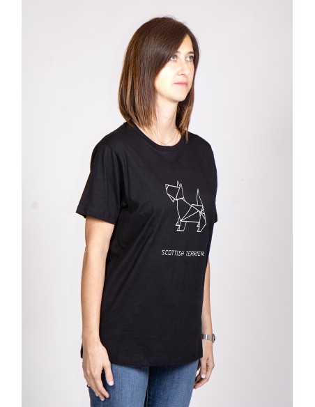 Women's Origami T-shirt Scottish Terrier