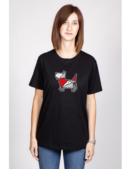 Women's Pop Origami T-shirt Scottish Terrier