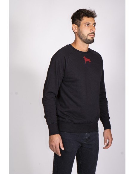 Minigami Border Collie Men's Round Neck Sweatshirt