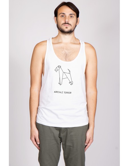 Origami Airedale Terrier Men's Tank Top