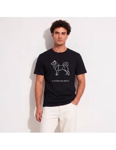 T-shirt Uomo Origami Alaskan Malamute