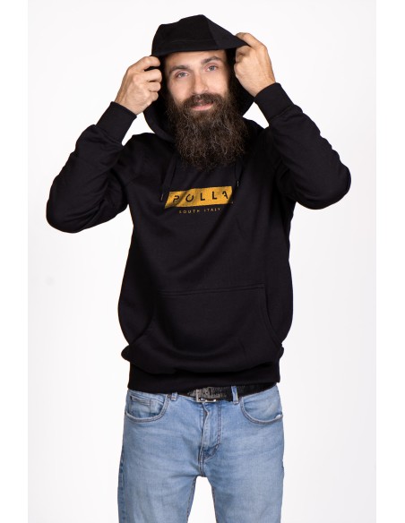 Felpa Con Cappuccio Uomo Polla Stampa Giallo