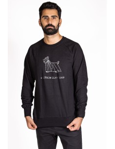 Origami Australian Silky Terrier Crew Neck Sweatshirt for...