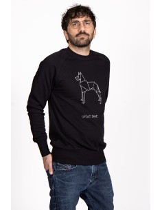 Origami Great Dane Men's Crew Neck Sweatshirt