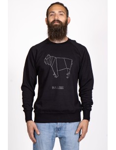 Origami Bulldog Crew Neck Sweatshirt for Men