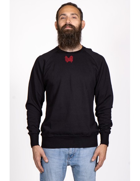 Minigami Pekingese Men's Round Neck Sweatshirt