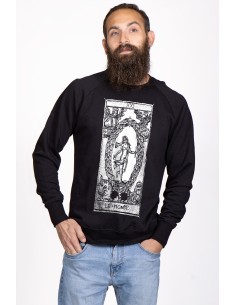 Tarot De Marseille Le Monde XXI Men's Round Neck Sweatshirt