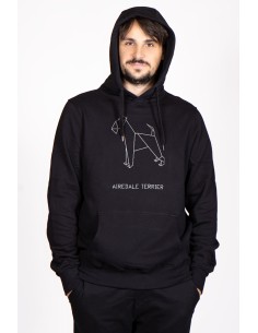Origami Airedale Terrier Men's Hoodie